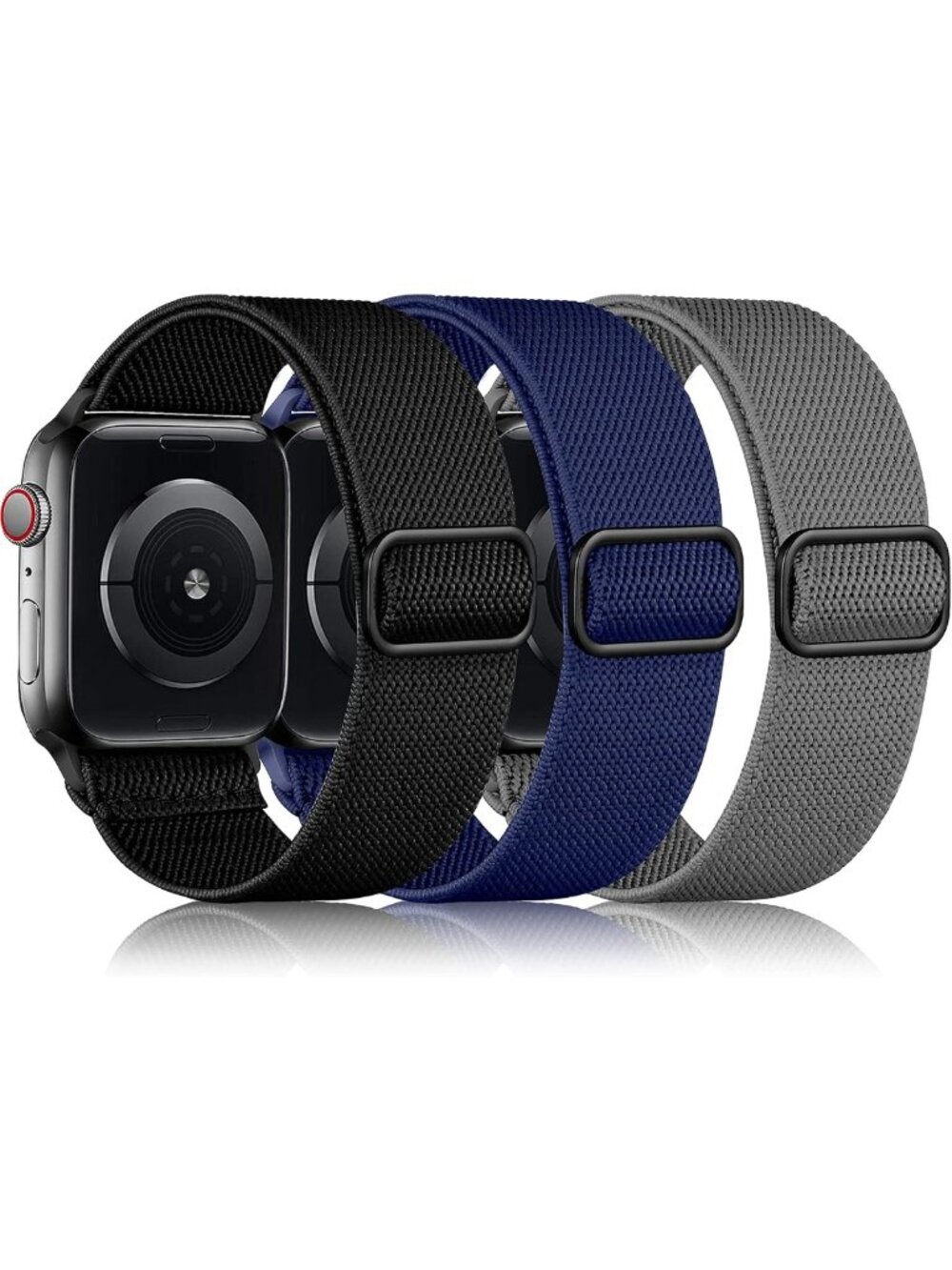 3 Pack Stretchy Solo Loop Bands for Apple Watch - Unisex, Comfortable
